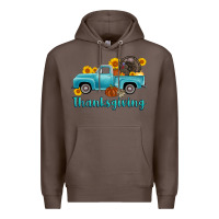 Coffee thanksgiving truck turkey Premium Hoodie - AdoDesignShop