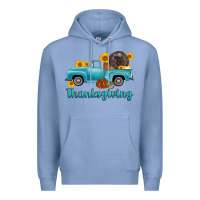 Colony Blue thanksgiving truck turkey Premium Hoodie - AdoDesignShop