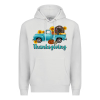 Dove Grey thanksgiving truck turkey Premium Hoodie - AdoDesignShop