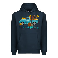 Navy thanksgiving truck turkey Premium Hoodie - AdoDesignShop