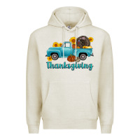 Oatmeal Heather thanksgiving truck turkey Premium Hoodie - AdoDesignShop