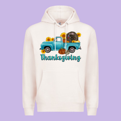 Thanksgiving Truck Turkey Premium Hoodie Designed By Adodesignshop