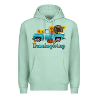 Seafoam thanksgiving truck turkey Premium Hoodie - AdoDesignShop