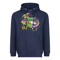 Navy mardi gras lips Heavyweight Hoodie - MaliasSmallBusiness