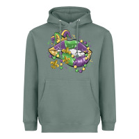Sage mardi gras lips Heavyweight Hoodie - MaliasSmallBusiness