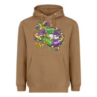 Toasted Coconut mardi gras lips Heavyweight Hoodie - MaliasSmallBusiness