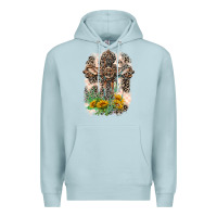 Blue Mist Western with Crosses Premium Hoodie - LillyAllenDesigns
