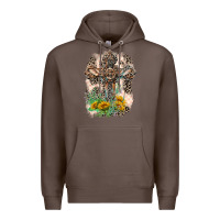 Coffee Western with Crosses Premium Hoodie - LillyAllenDesigns