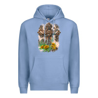 Colony Blue Western with Crosses Premium Hoodie - LillyAllenDesigns