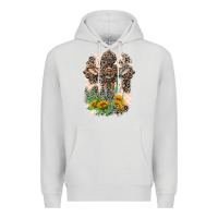 Dove Grey Western with Crosses Premium Hoodie - LillyAllenDesigns