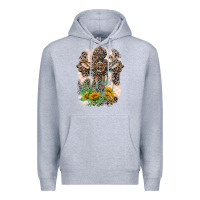 Heather Grey Western with Crosses Premium Hoodie - LillyAllenDesigns
