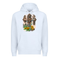 White Western with Crosses Premium Hoodie - LillyAllenDesigns