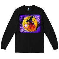 Black witch with crystal ball tumbler Long Sleeve Tee - BundleAndBundleShop