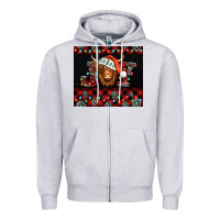 Heather Grey joy shaggy cow christmas Zipper Hoodie - Jasminsmagicworld