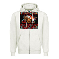 Oatmeal Heather joy shaggy cow christmas Zipper Hoodie - Jasminsmagicworld