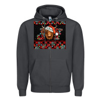 Smoke joy shaggy cow christmas Zipper Hoodie - Jasminsmagicworld