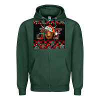 Sports Green joy shaggy cow christmas Zipper Hoodie - Jasminsmagicworld