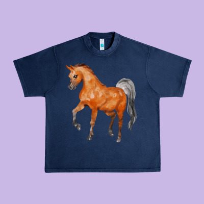Horse Urban Heavy Tee Designed By Fadigitalartstudio