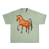 Oil Green horse Urban Heavy Tee - FaDigitalArtStudio