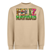 Mushroom feliz navidad with pattern Heavyweight Sweatshirt - texasbilliewilder