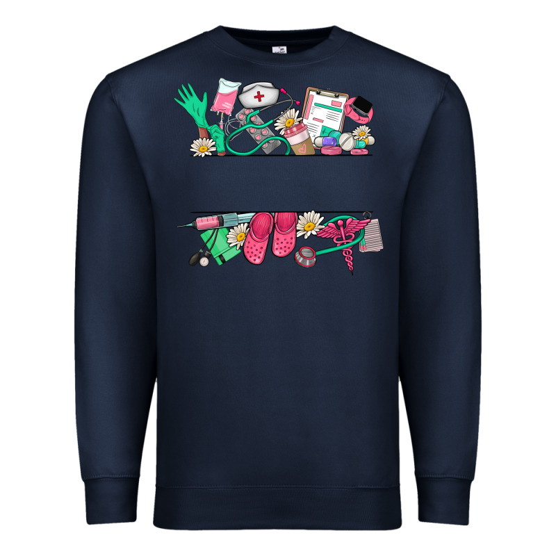 Custom Name Nurse Premium Sweatshirt by NancyCooperArtShop | Teevron