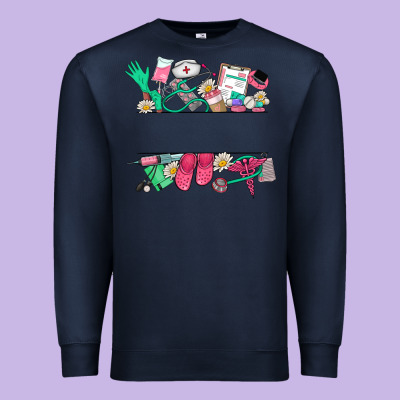 Custom Name Nurse Premium Sweatshirt Designed By Nancycooperartshop