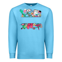 Ocean Blue custom name nurse Premium Sweatshirt - NancyCooperArtShop