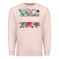 Pale Pink custom name nurse Premium Sweatshirt - NancyCooperArtShop