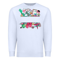 White custom name nurse Premium Sweatshirt - NancyCooperArtShop
