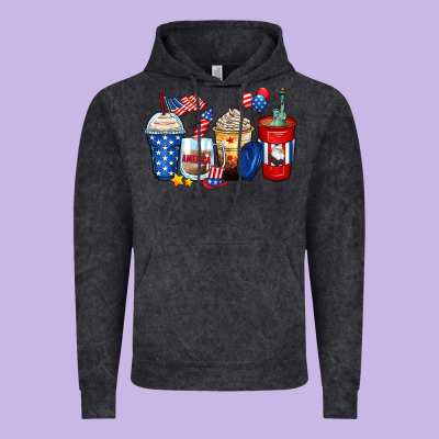 4th Of July Coffee Cups Vintage Hoodie Designed By Zillion Design Studio