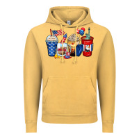 Vintage Mustard 4th of july coffee cups Vintage Hoodie - Zillion Design Studio