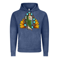Vintage Denim san judas gemstone sunflower Vintage Hoodie - JahusDesignShop