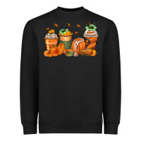 Pumpkins Coffee Cups Heavyweight Sweatshirt | Teevron