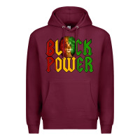 Burgundy Juneteenth Lion King Black Power Premium Hoodie - LillyAllenDesigns