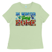 Matcha in winter stay home with gloves Ladies Tee - AdoDesignShop