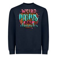 Navy weird moms build character Heavyweight Sweatshirt - Zillion Design Studio