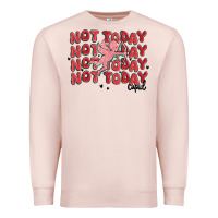 Pale Pink not today cupid Premium Sweatshirt - MaliasSmallBusiness