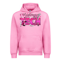 Fuchsia Pink Breast Cancer Maintenance Tech Urban Hoodie - texasbilliewilder