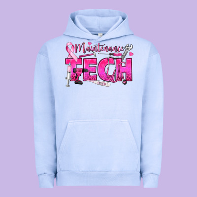 Breast Cancer Maintenance Tech Urban Hoodie Designed By Texasbilliewilder