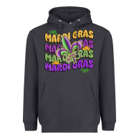 Smoke mardi gras with fleur de lis Heavyweight Hoodie - MaliasSmallBusiness