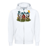 White barn mom sunflower Zipper Hoodie - NancyCooperArtShop