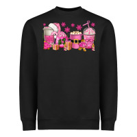 Black pink christmas coffee cups Heavyweight Sweatshirt - texasbilliewilder