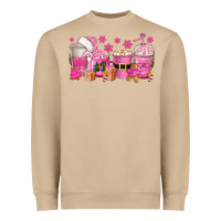 Mushroom pink christmas coffee cups Heavyweight Sweatshirt - texasbilliewilder