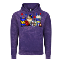Cloud Purple police coffee cups Vintage Hoodie - Zillion Design Studio