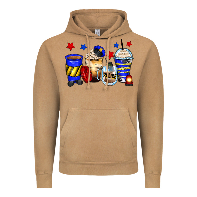 Police Coffee Cups Vintage Hoodie by Zillion Design Studio | Teevron