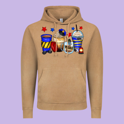 Police Coffee Cups Vintage Hoodie Designed By Zillion Design Studio
