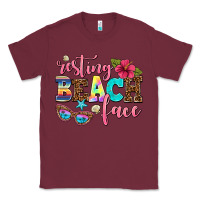 Burgundy resting beach face Classic Tee - AdoDesignShop