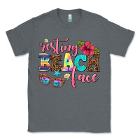 Charcoal Heather resting beach face Classic Tee - AdoDesignShop