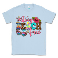 Dusty Blue resting beach face Classic Tee - AdoDesignShop