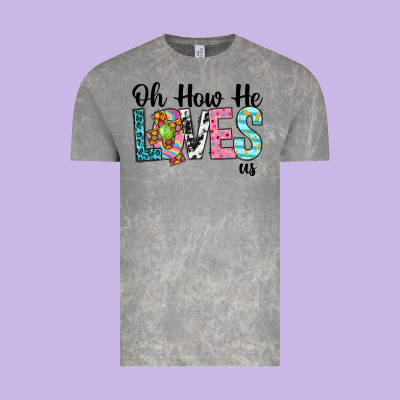 Oh How He Loves Us Vintage Tee Designed By Neo Western